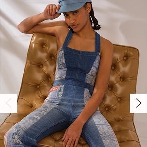 Free People Denim Jumpsuit